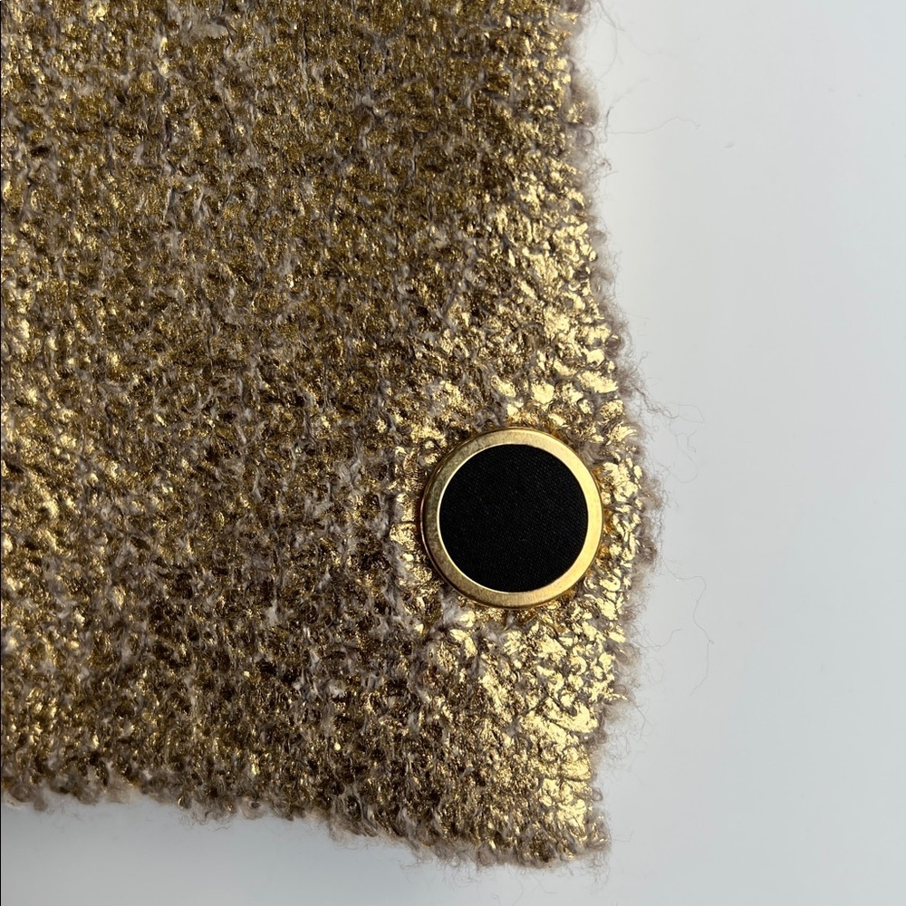 Zara Foil Knit Cardigan with Black & Gold Buttons - Picture 15 of 17